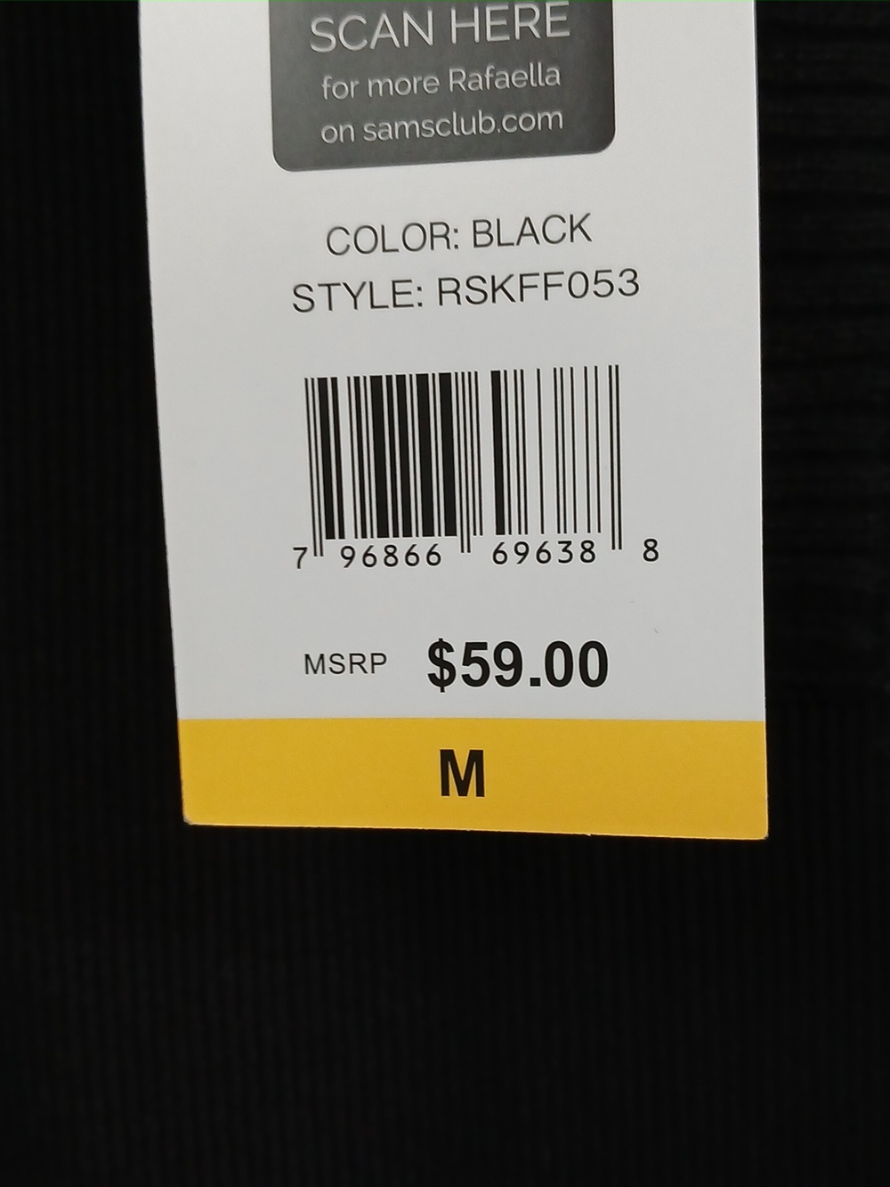 NWT RAFAELLA V Neck Ribbed Black Sweater Size Medium - Picture 5 of 7